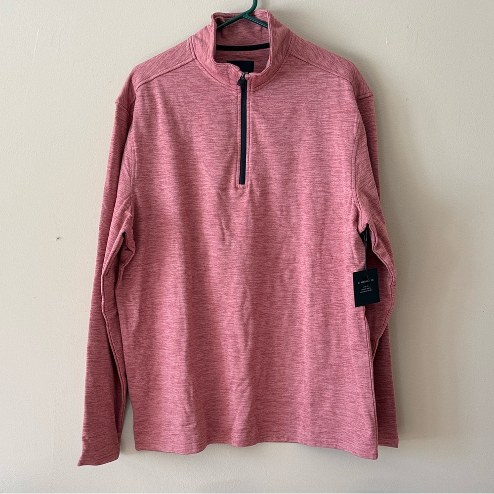 Men's Pink Half-Zip Sweater